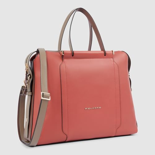Maletín de mujer para portátil de 14'' de cuero con correa extraíble 2