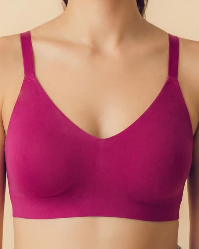 Image of Tweens Cotton Non-Padded Bonded Bra for Women | Full Coverage Wire-Free Bra | Hidden Concealer | Seamless No-Dig Comfort | Breathable Cotton | Elastic-Free Bottom Band & Side Wings | Pack of 1|