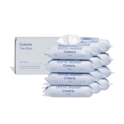 Coterie Baby Wipes for Sensitive Skin, Plant-Based and Plastic-Free Fibers, 99% Water, Hypoallergenic, pH Balanced, Unscented, Clean and Gentle Baby Essentials, 12 Pack, 672 Count