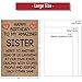 Ziwenhu Humor Sister Birthday Gift Ideas from Brother Cousin, Cute Sister Birthday Card from Borther, Funny Birthday Card for Her