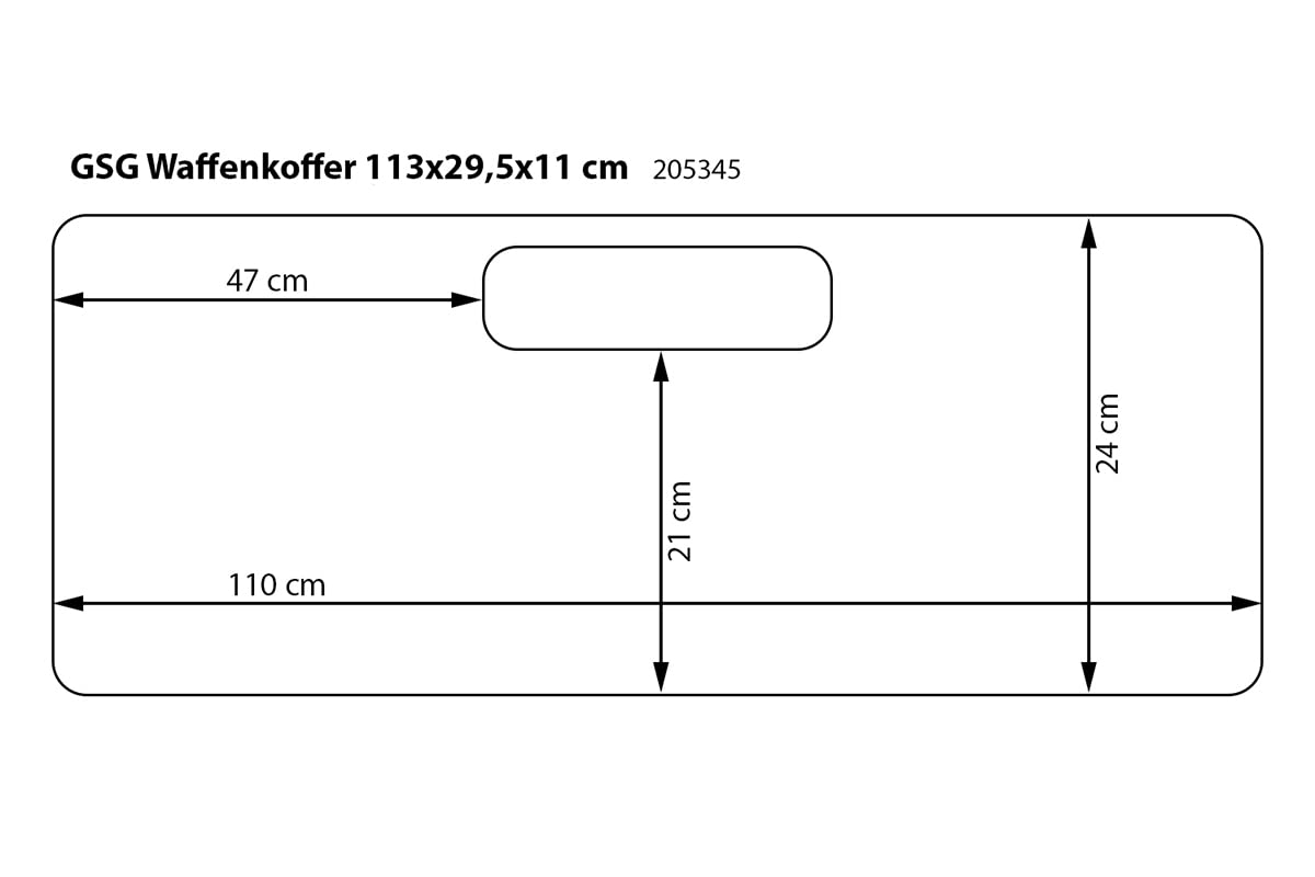 GSG Waffenkoffer 113x29,5x11cm mit Schaumstoffeinlage mit Ösen Langwaffenkoffer Gewehrkoffer Transportkoffer Schutzkoffer Schaumstoff Hartschale Fotokoffer Kamerakoffer