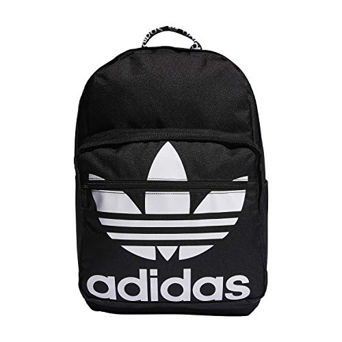 adidas Originals Unisex Trefoil Pocket Backpack, Black/White, ONE SIZE