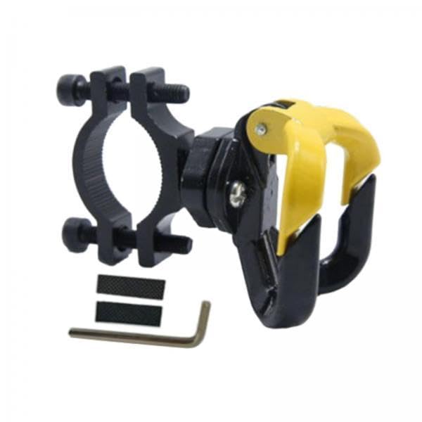 6xMotorcycle Hanger Hook Iron Adjustable Pipe Clamp Universal Bike Hanger Hook Black Yellow-image-37