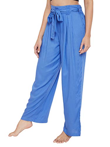 Image of Clovia Women's Rayon Basic Chic Tie Up Pyjama Pants