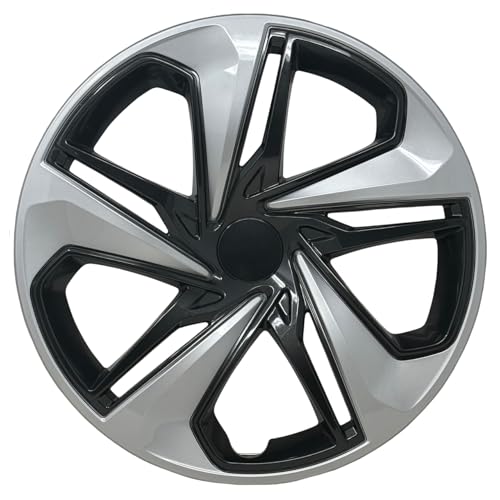 HubStar Hubcap Replacement for Honda Civic 2016-2024 16-inch Premium Replica Silver-Charcoal Two-Tone Wheel Cover (1 Piece)