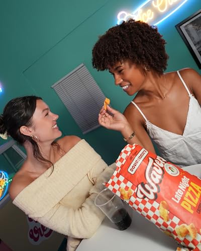Image of WAVERS by Doughbrik's Snacks, Late Night Pizza Flavor 0.5 oz Bags, Crispy Crunchy Texture Perfect Anytime Snack Made in the USA (6-Pack)