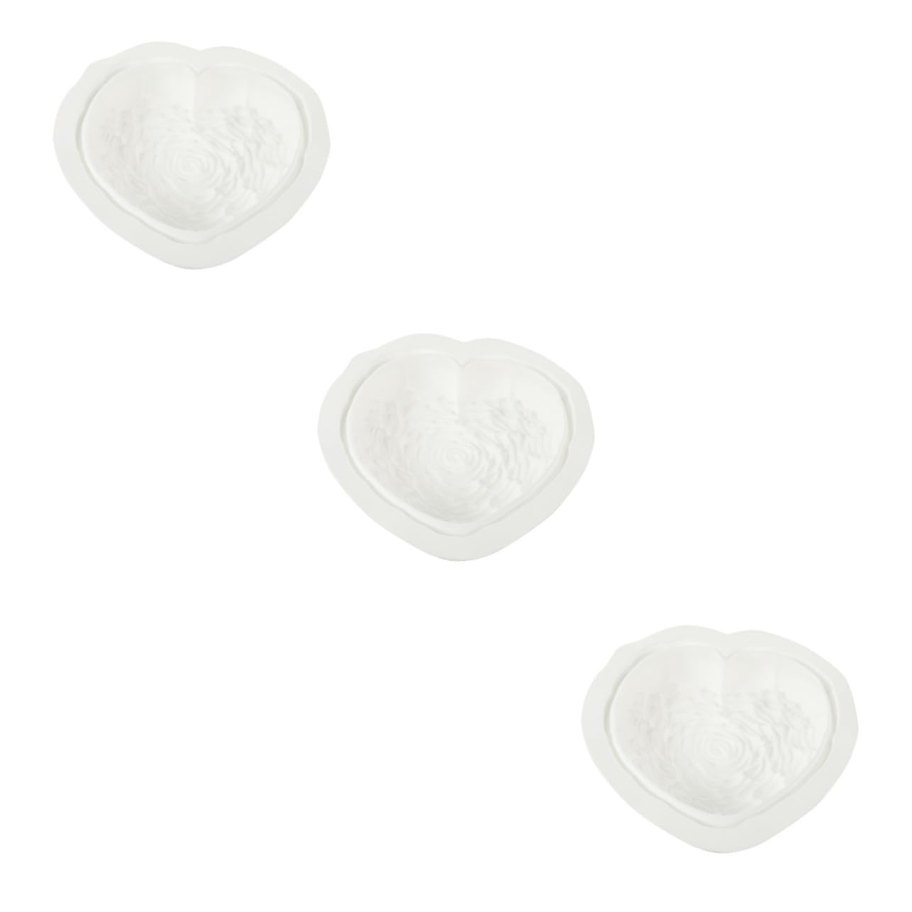 DECHOUS 3pièces Moule Silicone Forme De Cœur Pour Gâteau Ustensile De Pâtisserie Pour Créer Des Gâteaux Mousse Adorables Et Délicieux Pour Fêtes Anniversaires Et Spéciaux