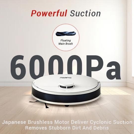 MILAGROW iMap Max 24 Pro - All in one Wet & Dry Robotic Vacuum Cleaner Powerful 8200Pa Suction, Self Empty Dustbin, Self Washing & Drying Dual Rotating Mops, RT2R 2.0 Lidar Navigation (White) 3