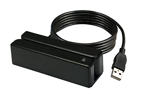 Uniform Industrial MSR213U-33AUKNR Uniform Industrial Magnetic Stripe Card Reader, Swipe Type, USB Interface, Triple Tracks, Buzzer/LED, Black