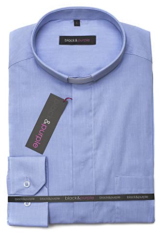 Clergy Shirt Long Sleeve Fill A Fill Classic Fit in Light Blue Color2