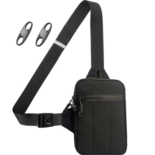 ANPTER Sling Chest Crossbody Bag Wasserdicht Schultertasche Crossbody Bag Brusttasche Herren Klein Umhängetasche Handy Tasche für Männer (Sling Chest Crossbody Bag)