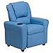 Bowery Hill Kids Recliner in Light Blue