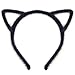 Black Furry Cat Ears Headband Great Halloween Costume Accessory