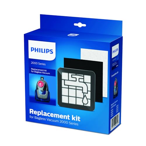 Philips XV1220/01 Kit de remplacement de filtre pour aspirateur sans sac, Série 2000