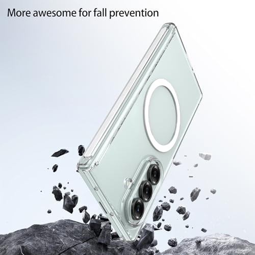 Coque Galaxy Z Fold 7 transparente avec protection charnière magnétique