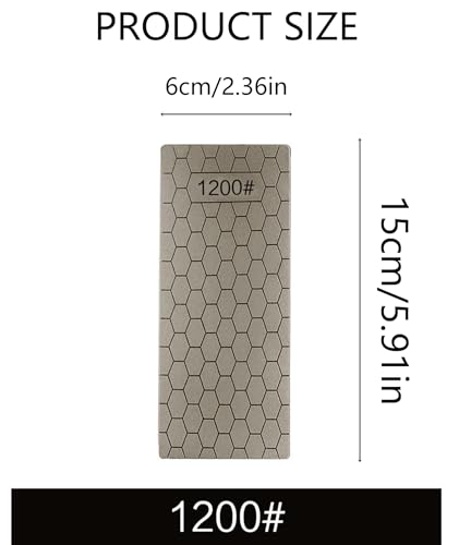 Image of Diamond Sharpening Stone, Sharpening Stone, 1200 Grit Honeycomb Surface Whetstone for Kitchen Knives and Tools, Efficient Sharpening and Honing, Compact Storage Solution
