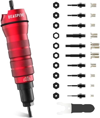 Beaspire Rivet Nut Tool Kit, Cordless Drill Rivet Nut Adapter Set