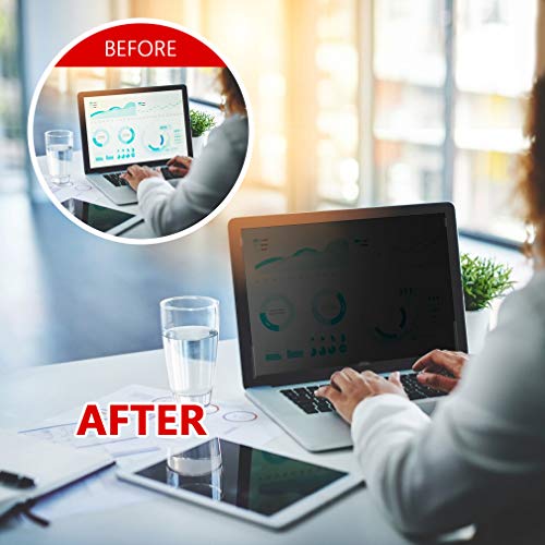 Laptop Privacy Screen Filter Widescreen Display - Computer Monitor Privacy Anti Glare Protector UV Protection Blue Light Reduction and Anti Scratch (15.6 Inch 16:9)