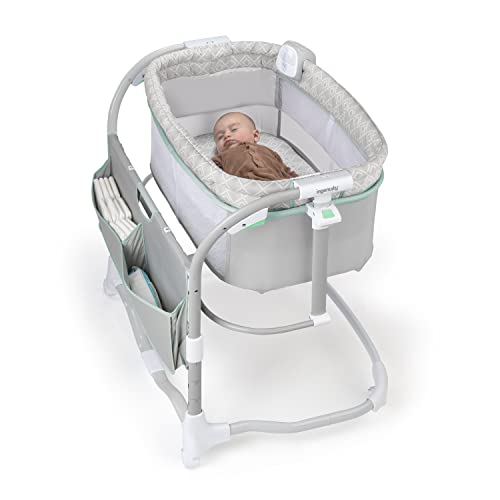 Ingenuity Dream & Grow Bedside Baby Bassinet 2-Mode Crib 0-12 Months, Adjustable Height - Tesse #TOP2
