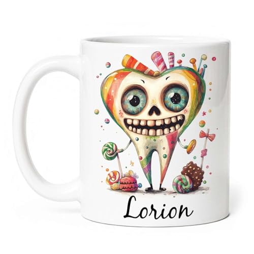 Custom Whimsical Tooth Character Coffee Mug ...