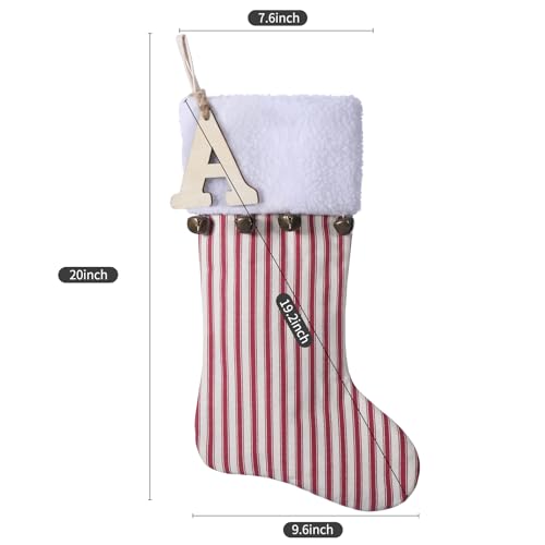 195inchredverticalstripechristmasstockingwbellspersonalizedwoodeninitialmonogramchristmasstockingholidayxmaspartydecorationsj Urban Country Home Decor 195 inch red vertical stripe christmas stocking wbells personalized wooden initial monogram christmas stocking holiday xmas party decorations j urban country home decor