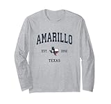 Photo Gallery amarillo texas tx - bandiera dello stato vintage, motivo sportivo maglia a manica Photo Gallery amarillo texas tx - bandiera dello stato vintage, motivo sportivo maglia a manica