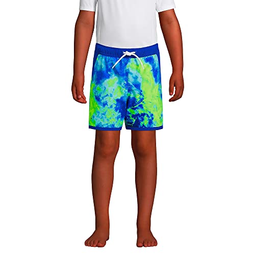Lands' End B Active Hydroliner Swim Trunk Turquoise Space Galaxy Kids Slim X-Large #TOP2
