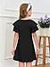 Haloumoning Girls Ruffle Sleeve Dresses Kids Summer Crewneck A Line Casual Dress 5-14 Years Black