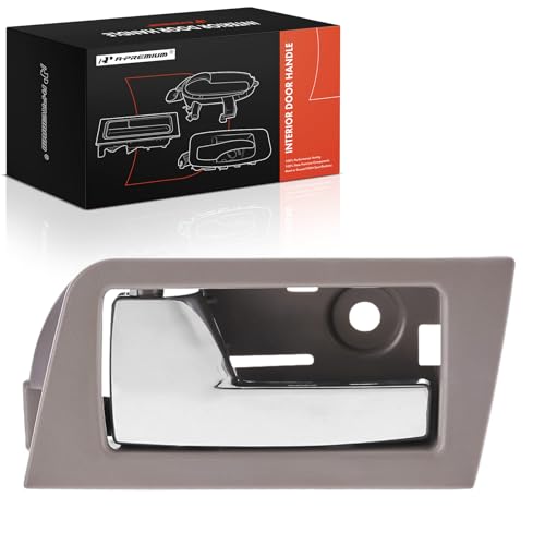 A-Premium Rear Left Driver Side Interior Door Handle Compatible with Ford Escape 2008-2012 & Mercury Mariner 2008-2011, Gray Housing with Chrome Lever, Replace# 8S4Z-7822601-BA