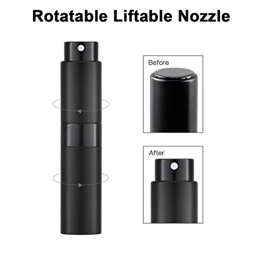 Image of Leikedun 3 PCS Perfume Atomiser Bottles 8ml Mini Refillable Spray Portable Liquid Bottle Empty Travel Bottle for Purse Handbag Pocket Luggage