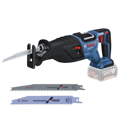 Bosch Serra Sabre a Bateria 18V Brushless GSA 185-LI Sem Bateria Sem Carregador com 2 lâminas