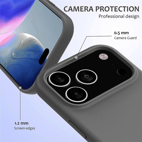 Image of ArmourPro Silicone Back Case for iPhone 17 Pro Max, Soft-Touch Case | Gray