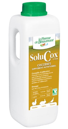 Ferme de Beaumont SoluCox 1 Litre - résistance coccidiose Liquide concentré volailles
