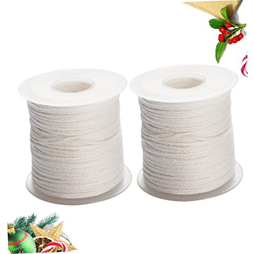 2 rollos de mechas trenzadas para velas blancas miniatura 4