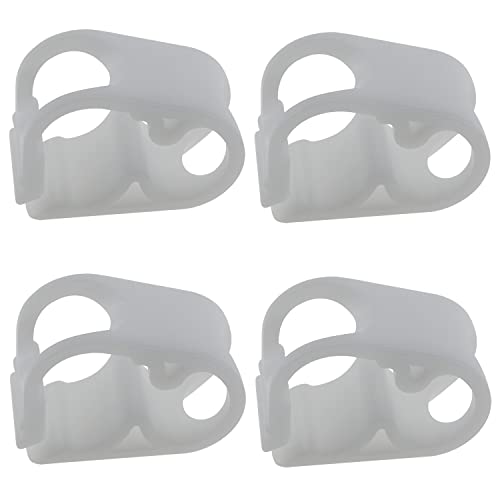 Flow Control Hose Clamp Luorng 4Pcs 1/4"-1/2" Tube Od Shut Off Hose Clamps, Adjustable Plastic Tube Clamp, Water Flow Control Tube Clip, Laboratory Pinch Valve, White #TOP28