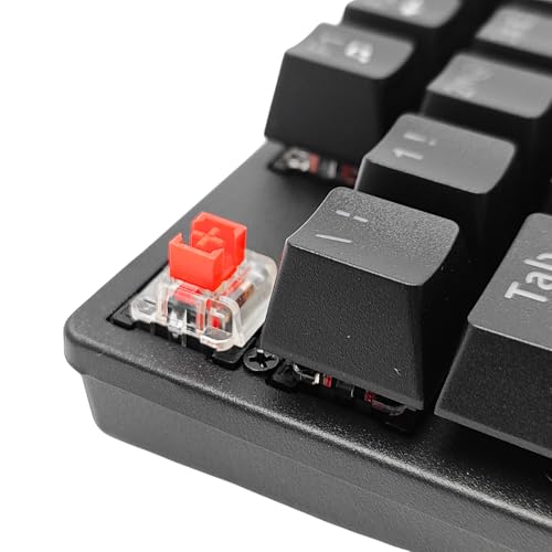 Teclado Gamer Mecânico Switch Vermelho com Fio RGB LED Teclas Anti-Ghosting Conexão USB