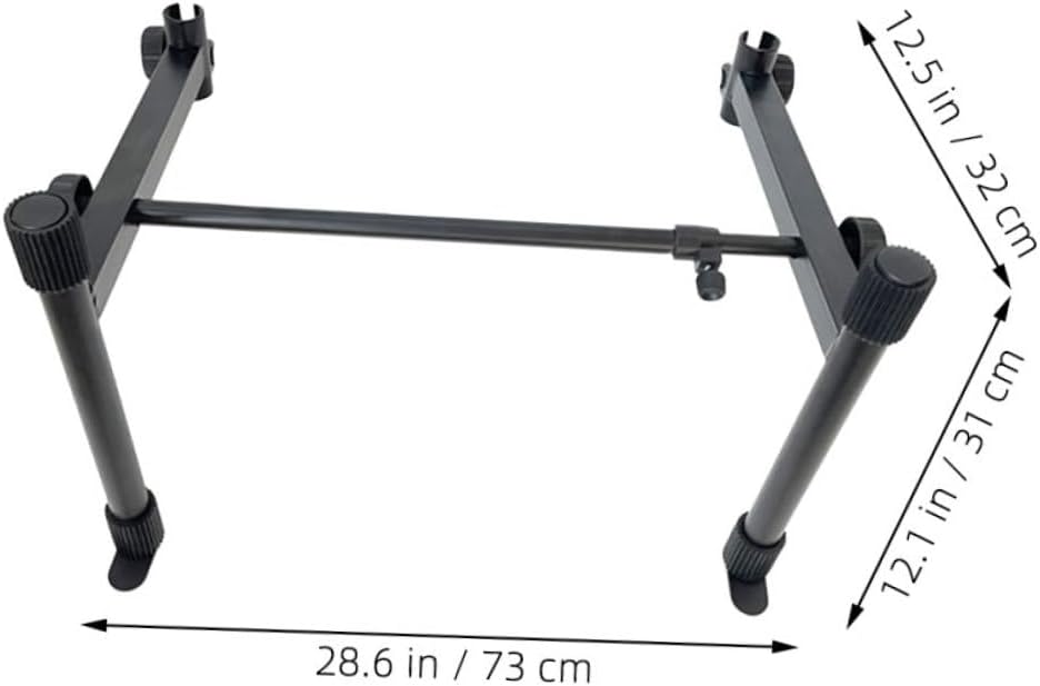 Yardwe Adjustable Keyboard Stand Extension Adapter for Electronic Pianos Height Extension Bracket for Enhanced Stability Portable Design for Keyboard Enthusiasts