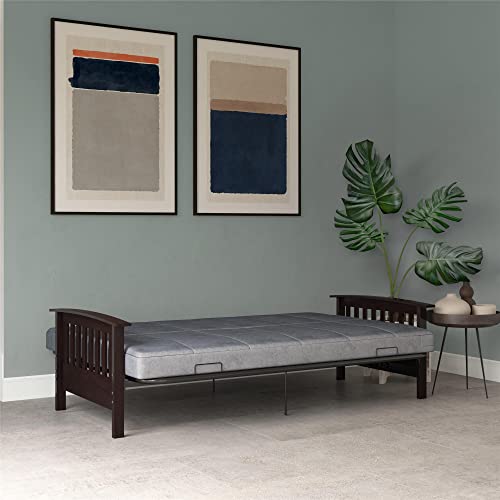 Dhp 2524449 Brixen Espresso Wood Arm Metal Futon Frame thumb #1