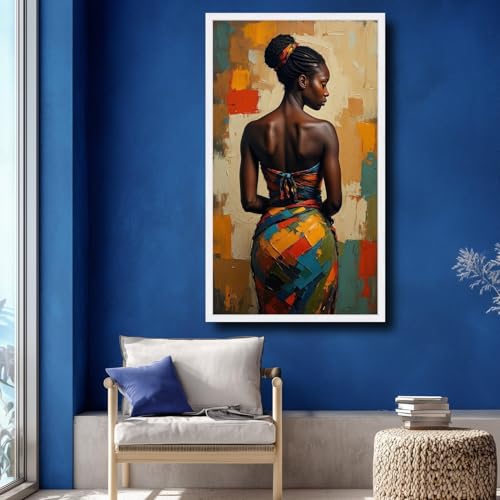 Tableau africain coloré pour habiller un mur vide - 3