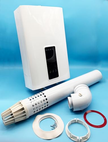 Calentador de Agua Domestico para Instalcion en Interior de Vivienda | Calentador de 10 Litros Con Camara Estanca | Automatico | Bajas Emisiones de NOx | Diseño Slim (Gas Natural 10 Litros)