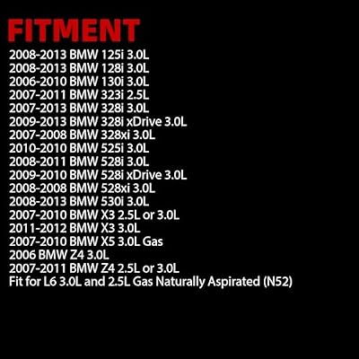 MITZONE N52 N51 Aluminum Valve Cover Kit Compatible with BMW E82 128i E9X 323i 328i E60 528i E70 X5 3.0si E83 X3 E85 Z4 E89 Z4 F10 528i