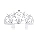 Frcolor Sweet 16 Birthday Tiara Rhinestone Crystal Crown for 16th Birthday Gift Party Accessories