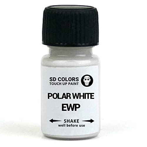 SD COLORS POLAR WHITE EWP New Touch Up Paint 8ML REPAIR SCRATCH CHIP BRUSH COLOR CODE EWP POLAR WHITE (JUST PAINT)