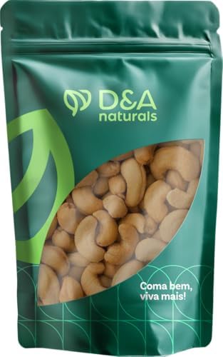 Castanhas de Cajú W1 Inteiras Torradas Sem Sal ou Com Sal - 500g ...