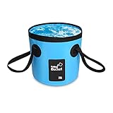 Große Kapazität und leicht – Der Wassereimer enthält bis zu 20 Liter, 30 x 27 cm. Wenn nicht in Gebrauch, ist der faltbare Eimer flach und kompakt auf 30 x 12 cm, tragbar und leicht.