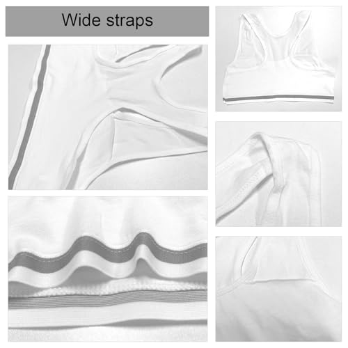 Sujetador para niñas en pack de 4 tops cortos de algodón suave 2