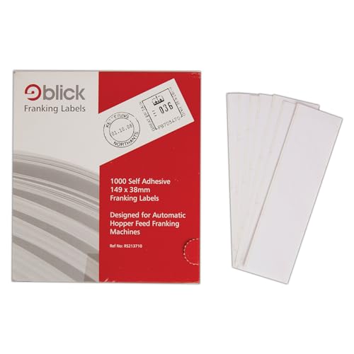 Étiquettes d'affranchissement rectangulaires Blick 213710 au format de bureau 38 x 149 mm