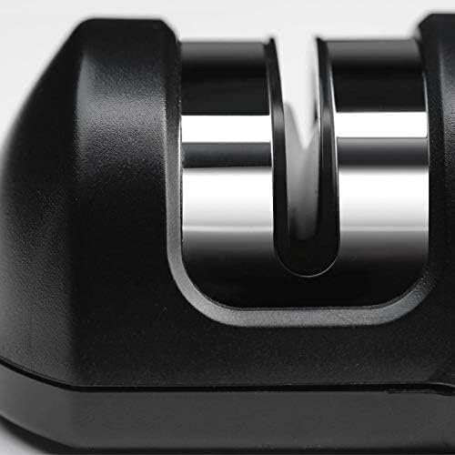 Kitchen Knife Sharpener, 2-Stage Chef Knife Sharpener to Restore Non-Serrated Knife Blades Quickly, Safely, and Easy to Use for Kitchen, Camping & Hiking