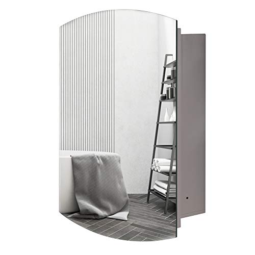 Movo Bathroom Wall Medicne Cabinet with Mirror, 26 X 16 Inch Multipurpose Storage Organizer Space Saver Stainless Steel Shelf Recess Installation Only 01 (16 Inch(w) X 26 Inch(h) Singe Door02)
