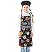 Beinou Kinder Schürze Kochmütze Verstellbare Kinderschürzen Set Donuts mit 2 Taschen für Jungen Mädchen Geschenk Malerei Kochen Backen Küche